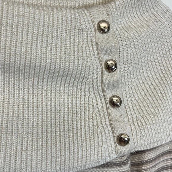 White House Black Market Cashmere Off-The-Shoulder Degrade Sweater - Picture 5 of 15